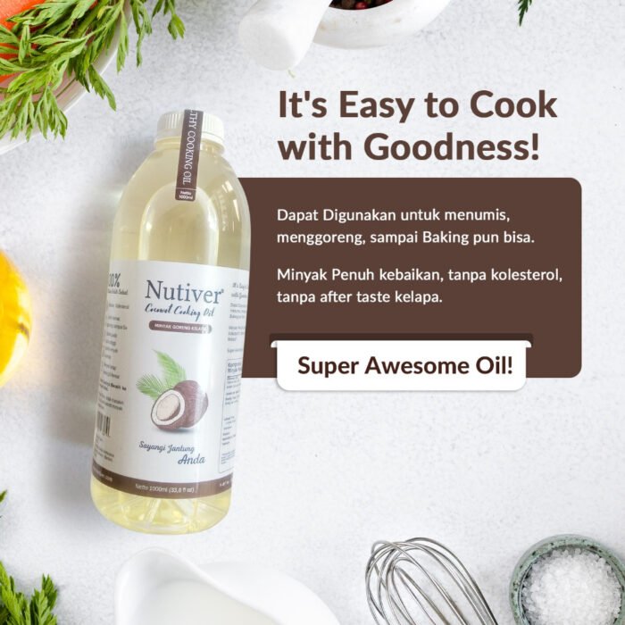 NUTIVER Minyak Goreng Kelapa 1 Liter / Coconut Cooking Oil Minyak Kelapa - Image 7