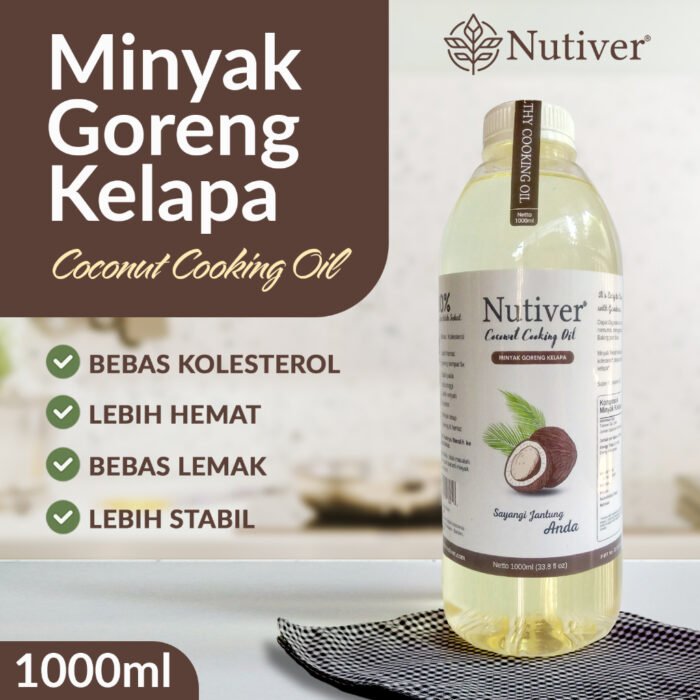 NUTIVER Minyak Goreng Kelapa 1 Liter / Coconut Cooking Oil Minyak Kelapa - Image 9
