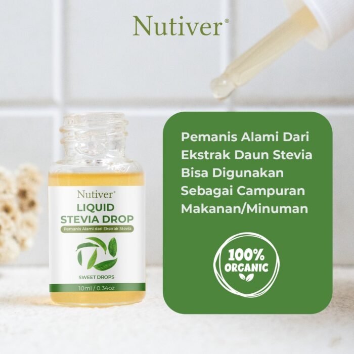 NUTIVER Stevia Cair 10ml Liquid Stevia Cair Pemanis Gula Stevia Natural Sweetener - Image 5