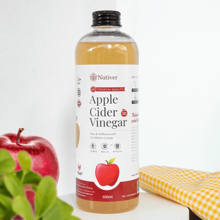 NUTIVER Cuka Apel Organik With The Mother 500ml / Apple Cider Vinegar - Image 2