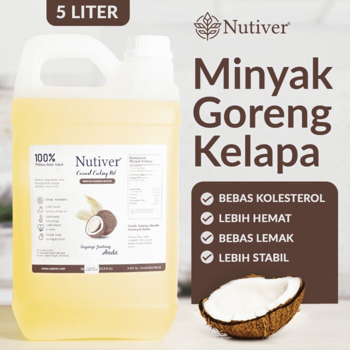NUTIVER Minyak Goreng Kelapa 5 Liter / Coconut Cooking Oil Minyak Kelapa - Image 6
