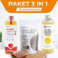 NUTIVER Paket 3 In 1 Cuka Apel + Sari Lemon + Chia Seed - Image 2