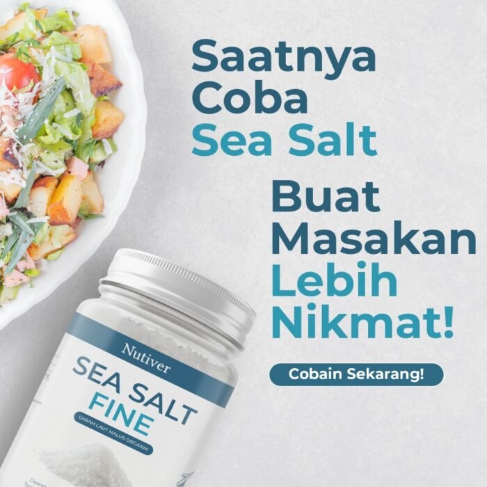 Nutiver Garam Laut Halus Sea Salt Fine 300 gram Tanpa Yodium Tambahan - Image 3