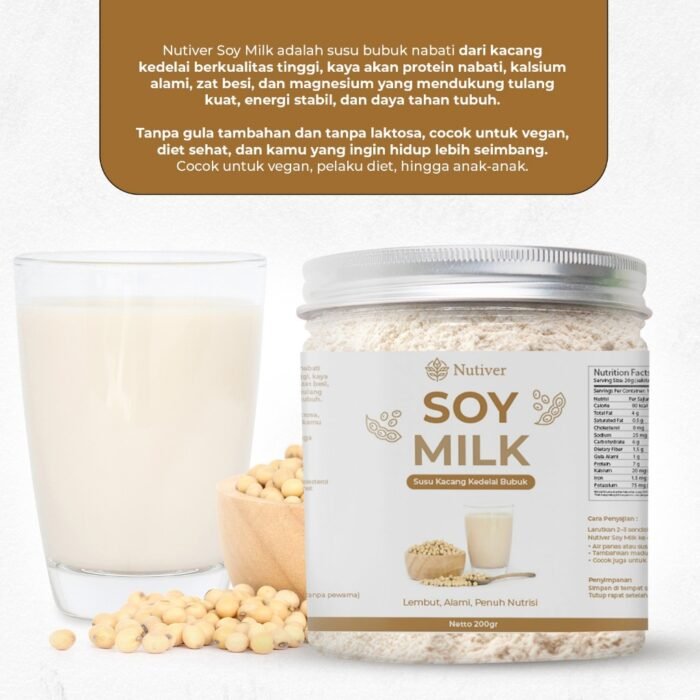 NUTIVER Susu Kedelai Bubuk Soy Milk Powder - Image 2