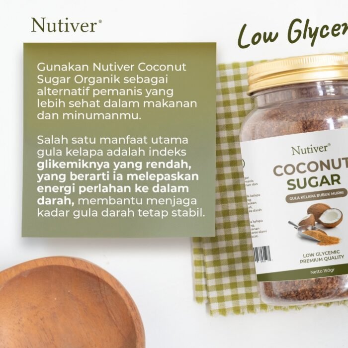 Nutiver Gula Kelapa Organik Coconut Sugar Powder Natural Gula Kelapa Bubuk Murni Manis Alami 150gr - Image 2