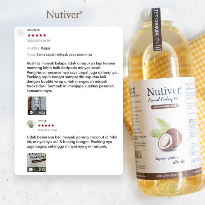 NUTIVER Minyak Goreng Kelapa 5 Liter / Coconut Cooking Oil Minyak Kelapa - Image 2