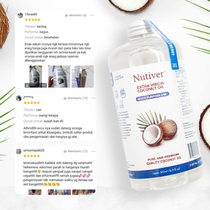 Nutiver VCO MPASI Anak 250ml - Extra Virgin Coconut Oil Cold Pressed untuk Pertumbuhan dan Kekebalan Tubuh - Image 3