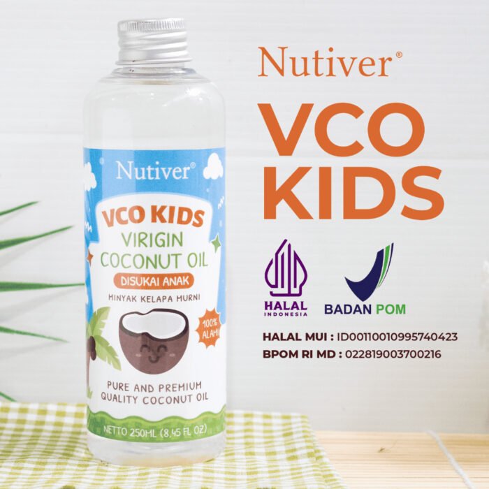Nutiver VCO MPASI Anak 250ml - Extra Virgin Coconut Oil Cold Pressed untuk Pertumbuhan dan Kekebalan Tubuh - Image 1