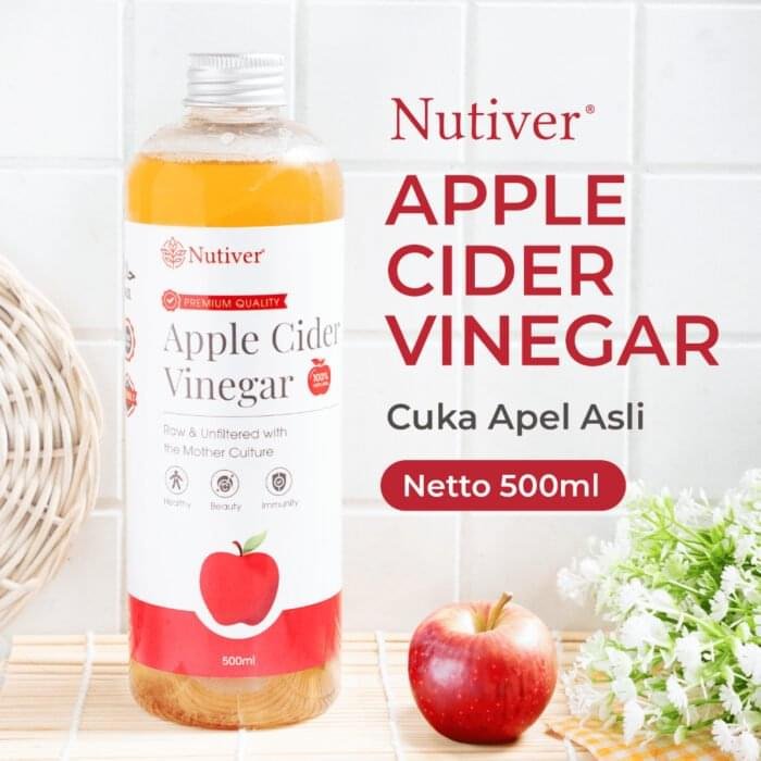 NUTIVER Cuka Apel Organik With The Mother 500ml / Apple Cider Vinegar - Image 1