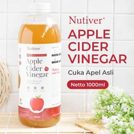 Nutiver Cuka Apel Organik With The Mother 1 Liter - Minuman Sehat untuk Diet