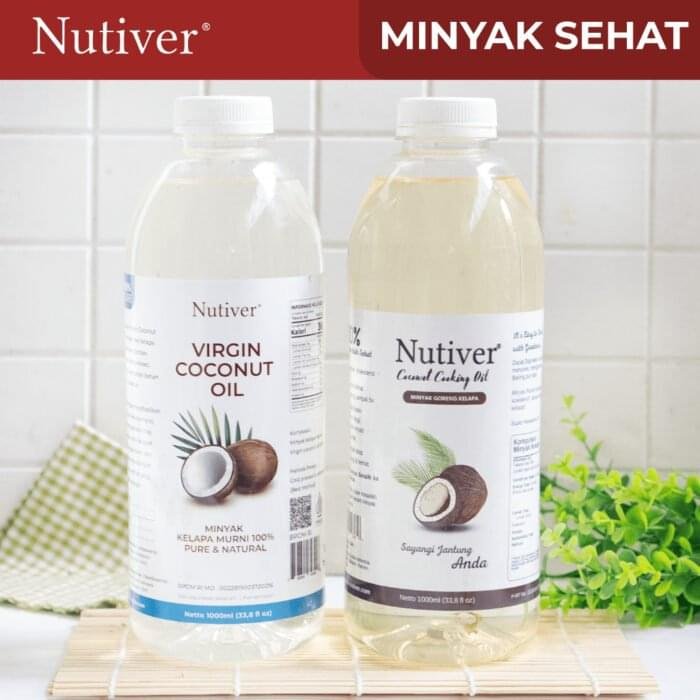 NUTIVER Paket Hemat 2 - Minyak VCO & Minyak Goreng Kelapa 1 Liter - Image 1